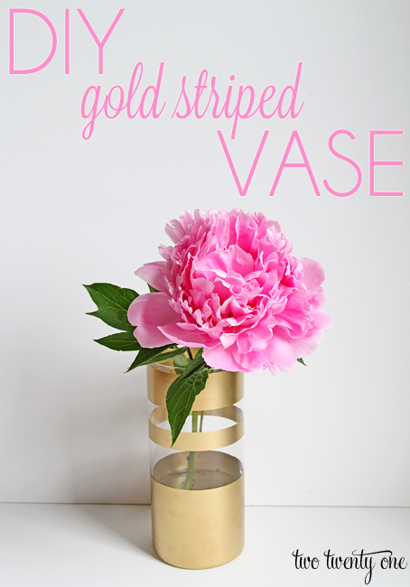 DIY-gold-striped-vase